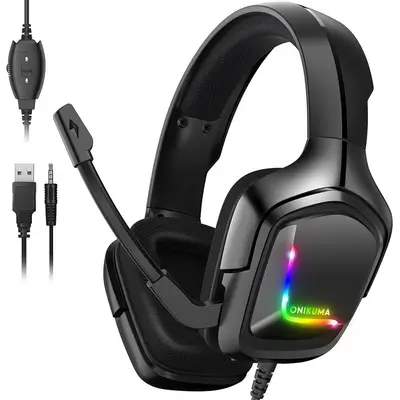 ONIKUMA K20 Head-mounted Headset Wired RGB E-sports Gaming Headset